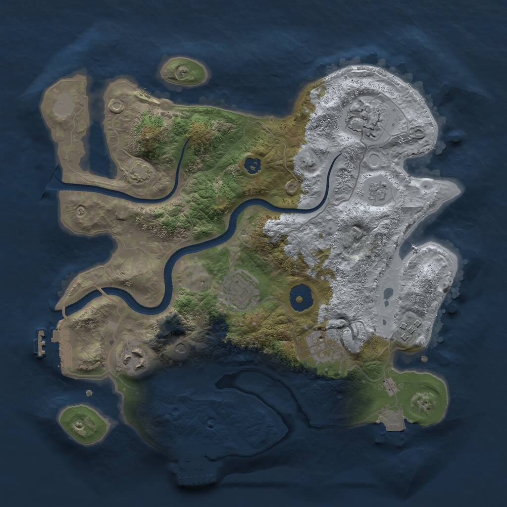 Rust Map: Procedural Map, Size: 3000, Seed: 20210707, 11 Monuments