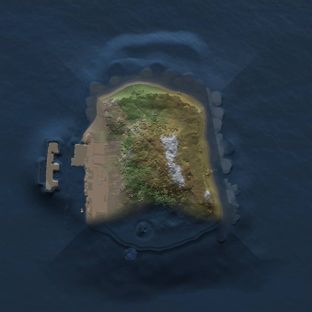 Rust Map: Procedural Map, Size: 1000, Seed: 1288335162, 2 Monuments