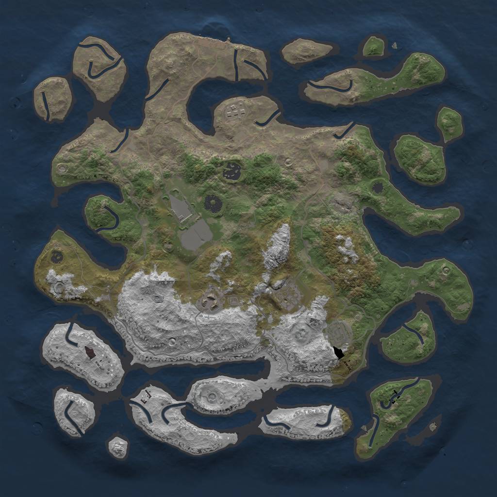 Rust Map: Procedural Map, Size: 4100, Seed: 1916530173, 10 Monuments