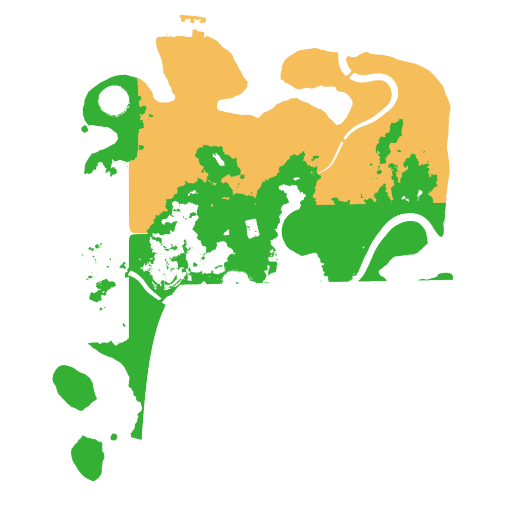 Biome Rust Map: Procedural Map, Size: 3000, Seed: 66189