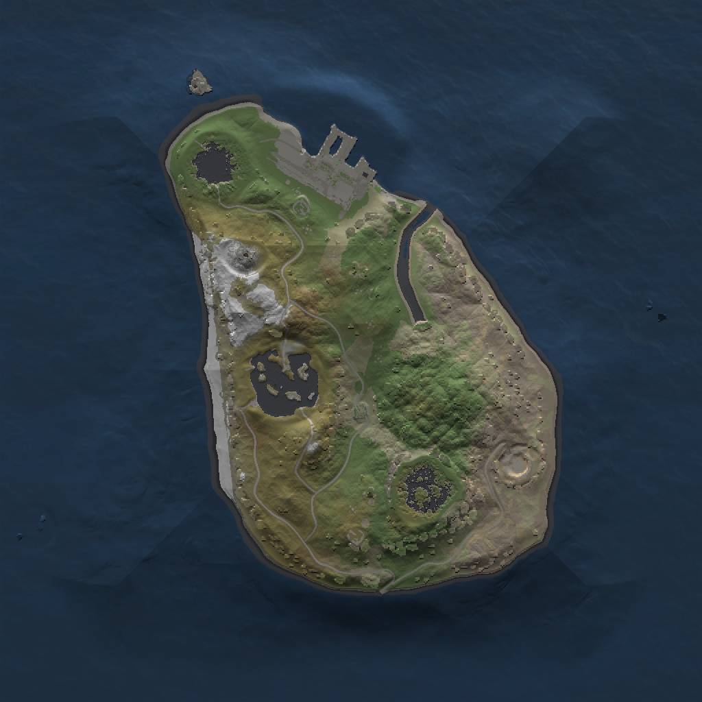 Rust Map: Procedural Map, Size: 1500, Seed: 8847877, 4 Monuments