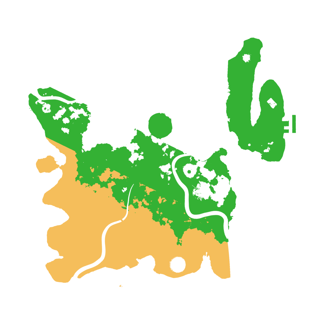 Biome Rust Map: Procedural Map, Size: 3500, Seed: 498619