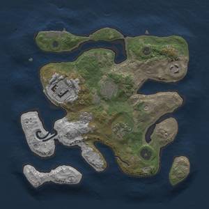 Thumbnail Rust Map: Procedural Map, Size: 2750, Seed: 6969, 9 Monuments