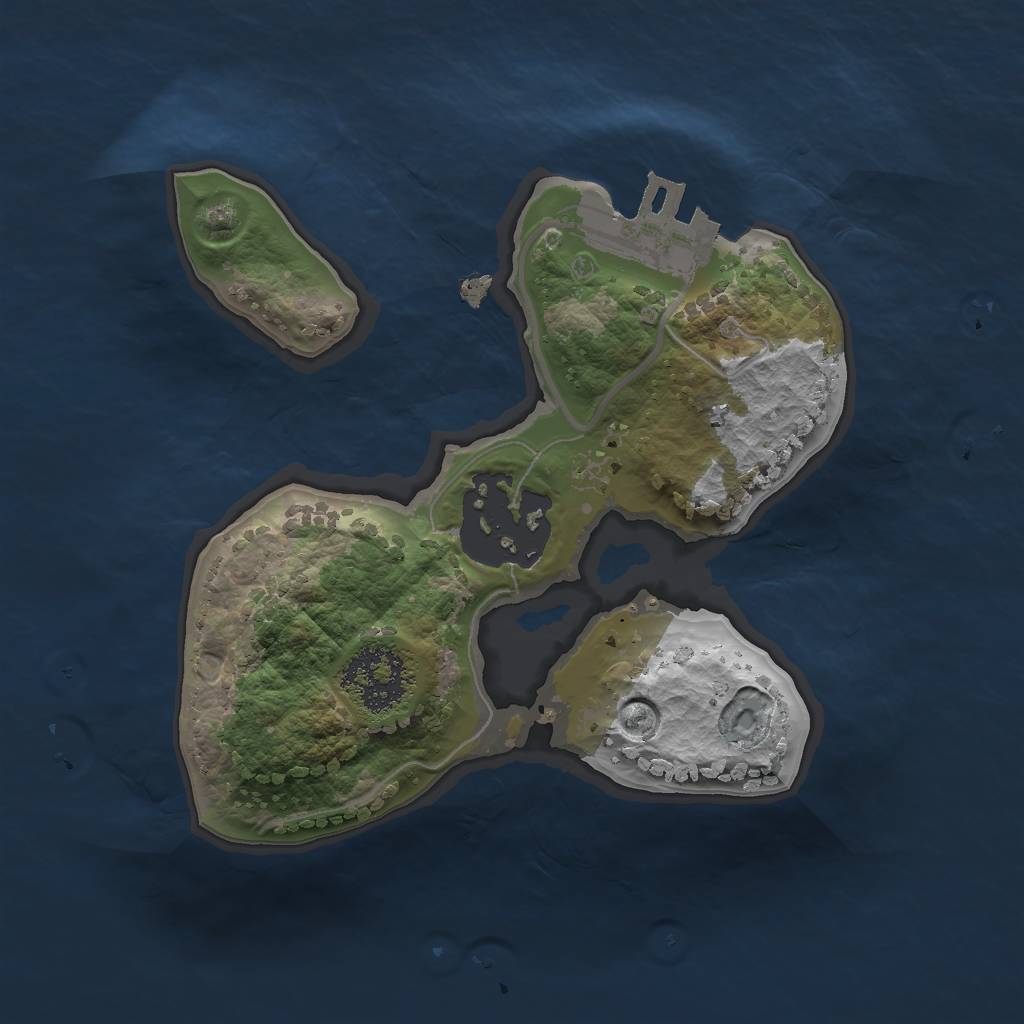 Rust Map: Procedural Map, Size: 1600, Seed: 1544207427, 4 Monuments