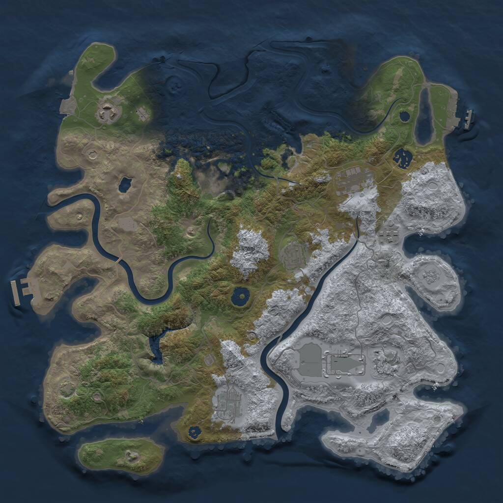 Rust Map: Procedural Map, Size: 4000, Seed: 82120115, 15 Monuments
