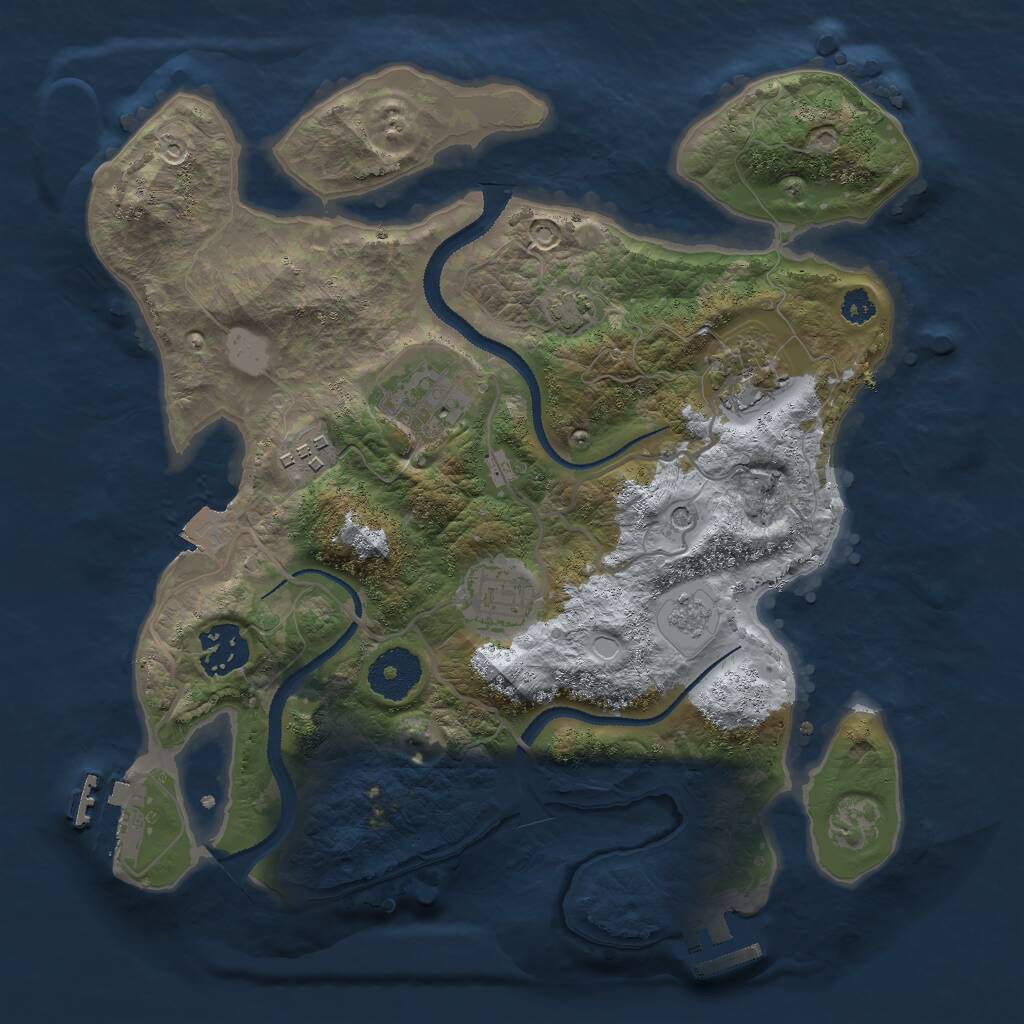 Rust Map: Procedural Map, Size: 3000, Seed: 1517684536, 11 Monuments