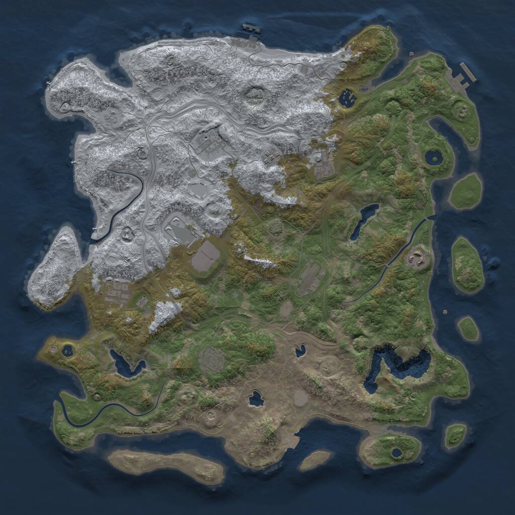 Rust Map: Procedural Map, Size: 4500, Seed: 560, 15 Monuments