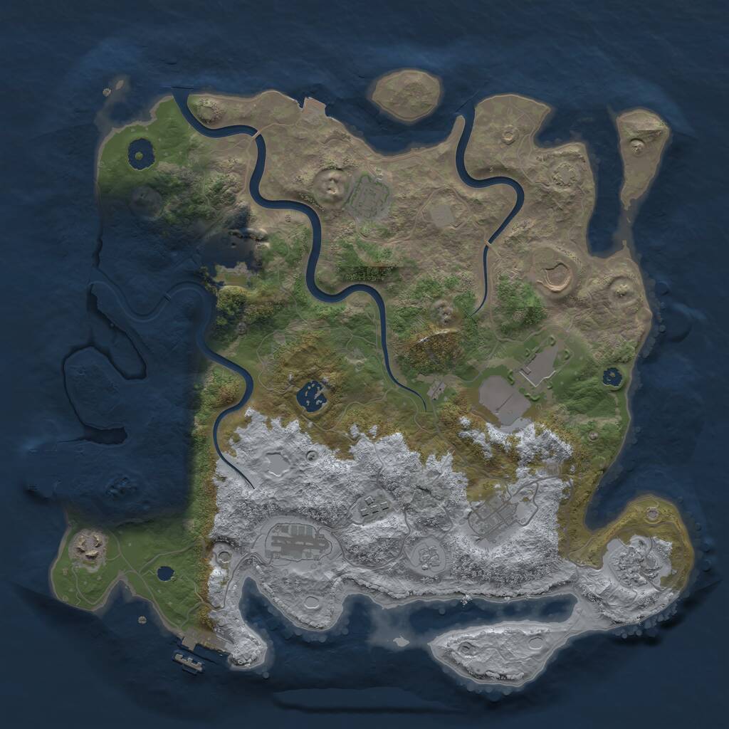 Rust Map: Procedural Map, Size: 3800, Seed: 9072021, 16 Monuments