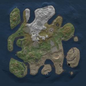 Thumbnail Rust Map: Procedural Map, Size: 3500, Seed: 5317, 13 Monuments