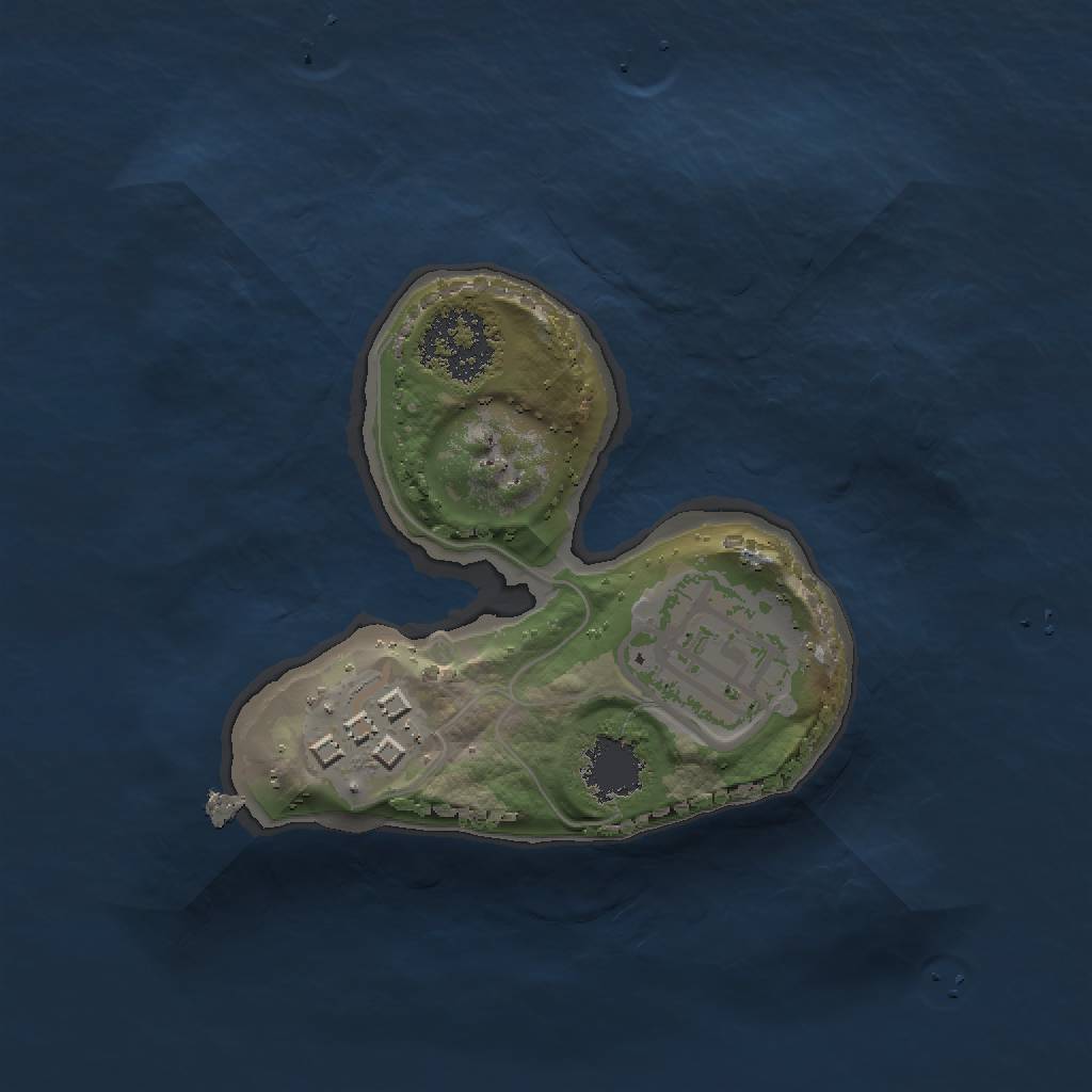 Rust Map: Procedural Map, Size: 1500, Seed: 5000, 4 Monuments