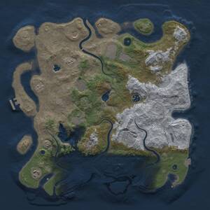 Thumbnail Rust Map: Procedural Map, Size: 4000, Seed: 2304442, 15 Monuments