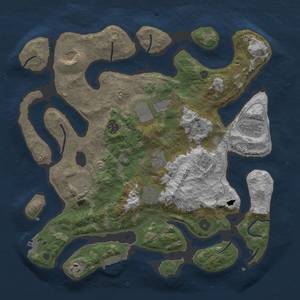 Thumbnail Rust Map: Procedural Map, Size: 4000, Seed: 2304442, 14 Monuments