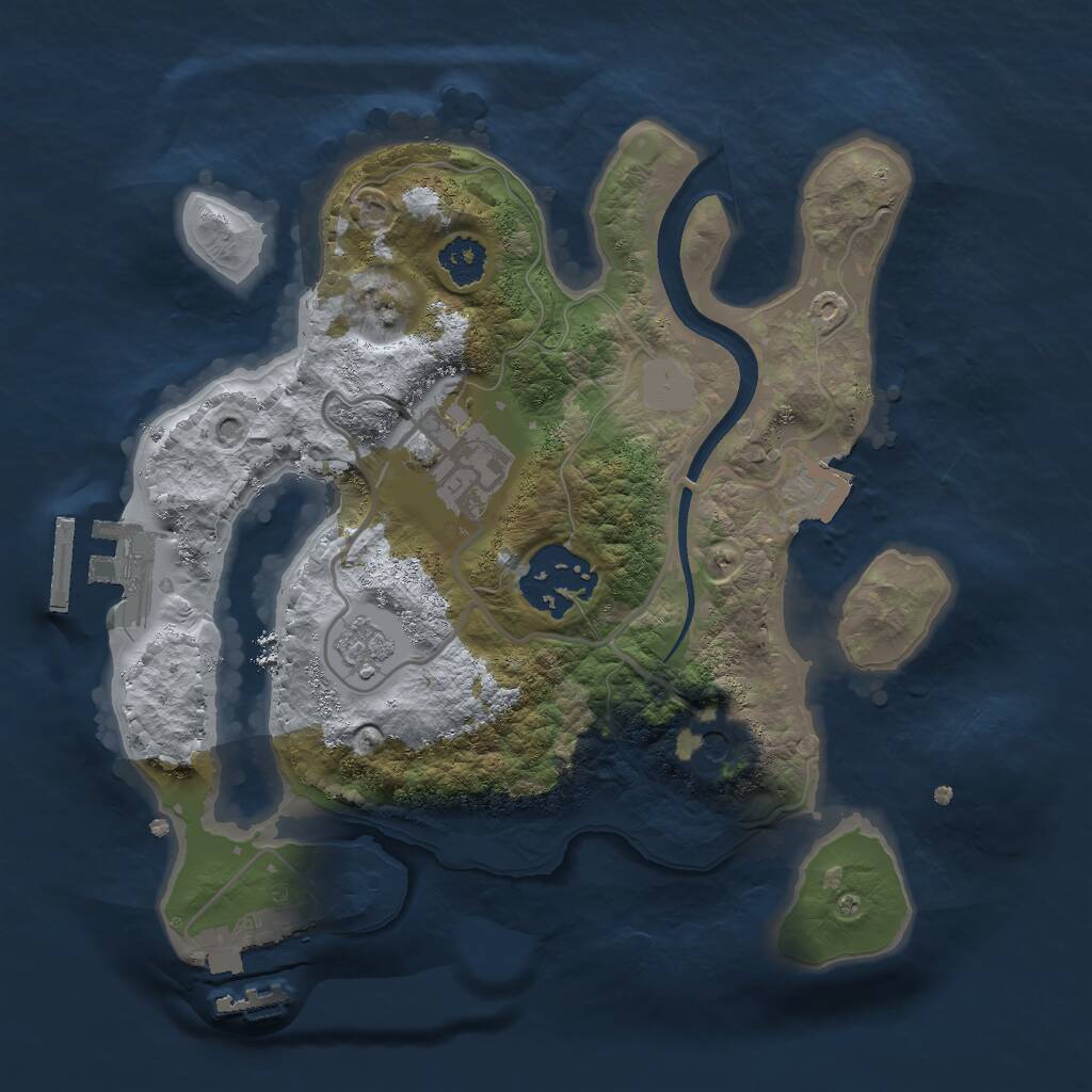 Rust Map: Procedural Map, Size: 2326, Seed: 256, 7 Monuments