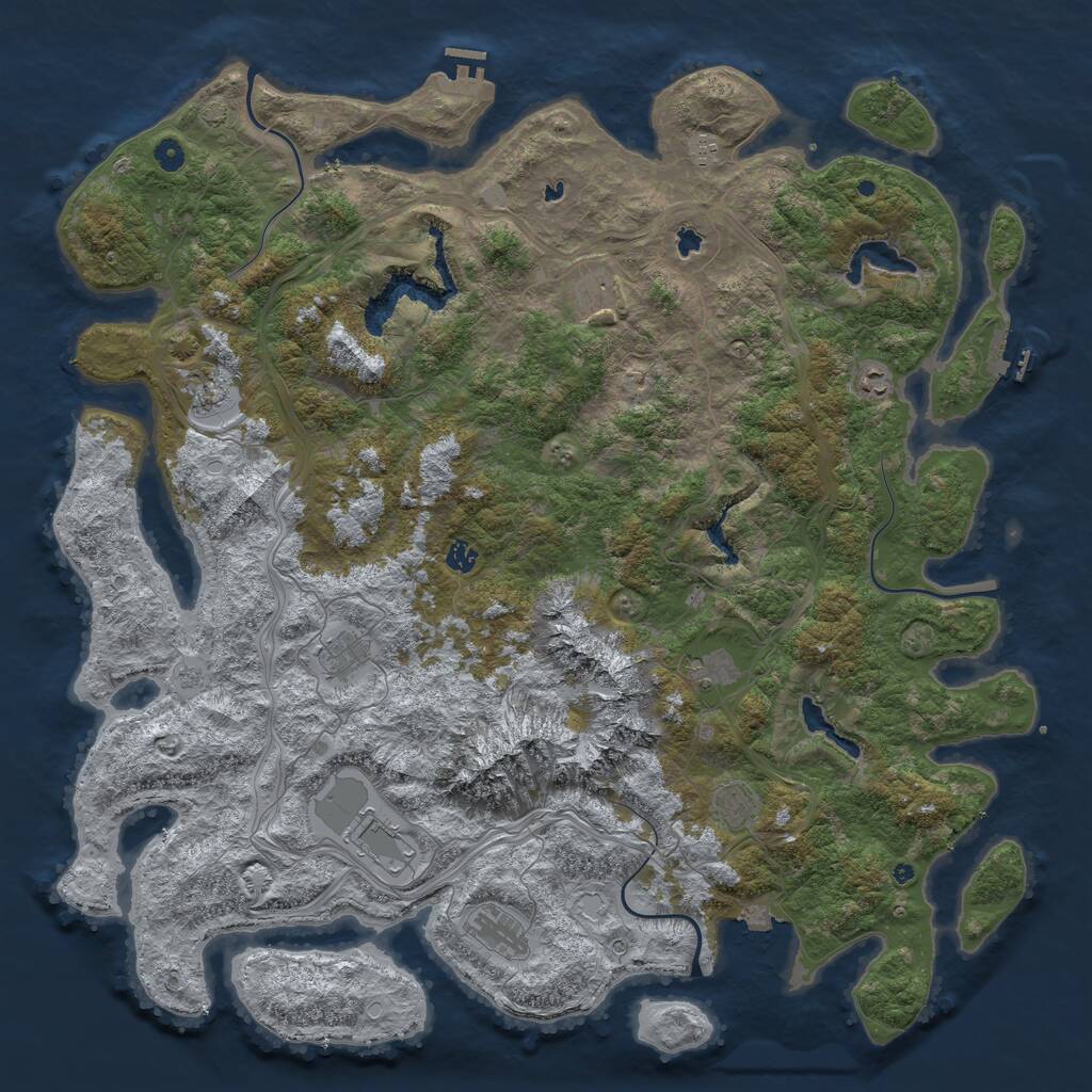 Rust Map: Procedural Map, Size: 5317, Seed: 1329416841, 16 Monuments