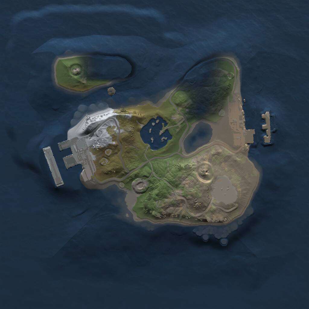 Rust Map: Procedural Map, Size: 1530, Seed: 6, 4 Monuments