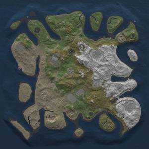 Thumbnail Rust Map: Procedural Map, Size: 4000, Seed: 901366154, 16 Monuments