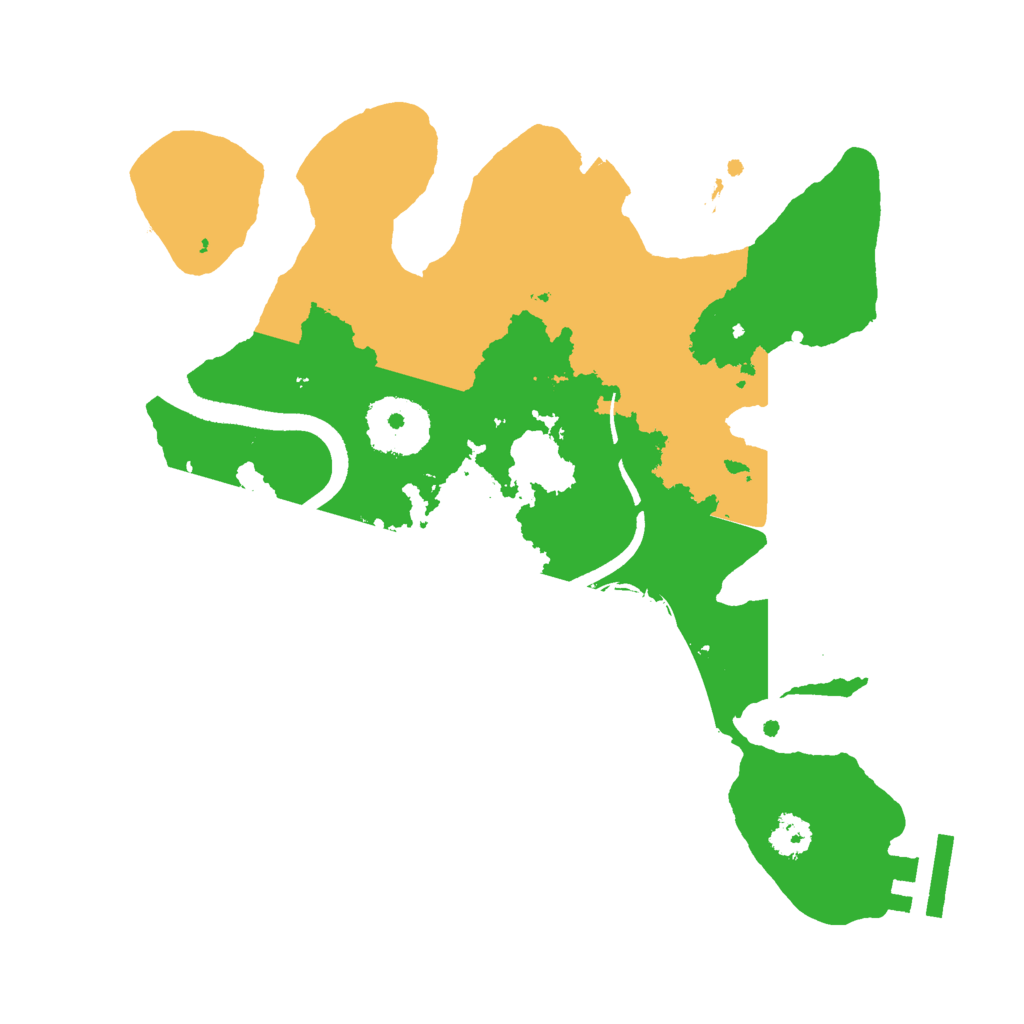 Biome Rust Map: Procedural Map, Size: 2500, Seed: 9876544