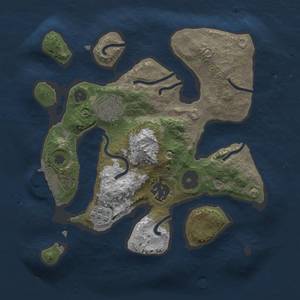 Thumbnail Rust Map: Procedural Map, Size: 2500, Seed: 555555, 6 Monuments