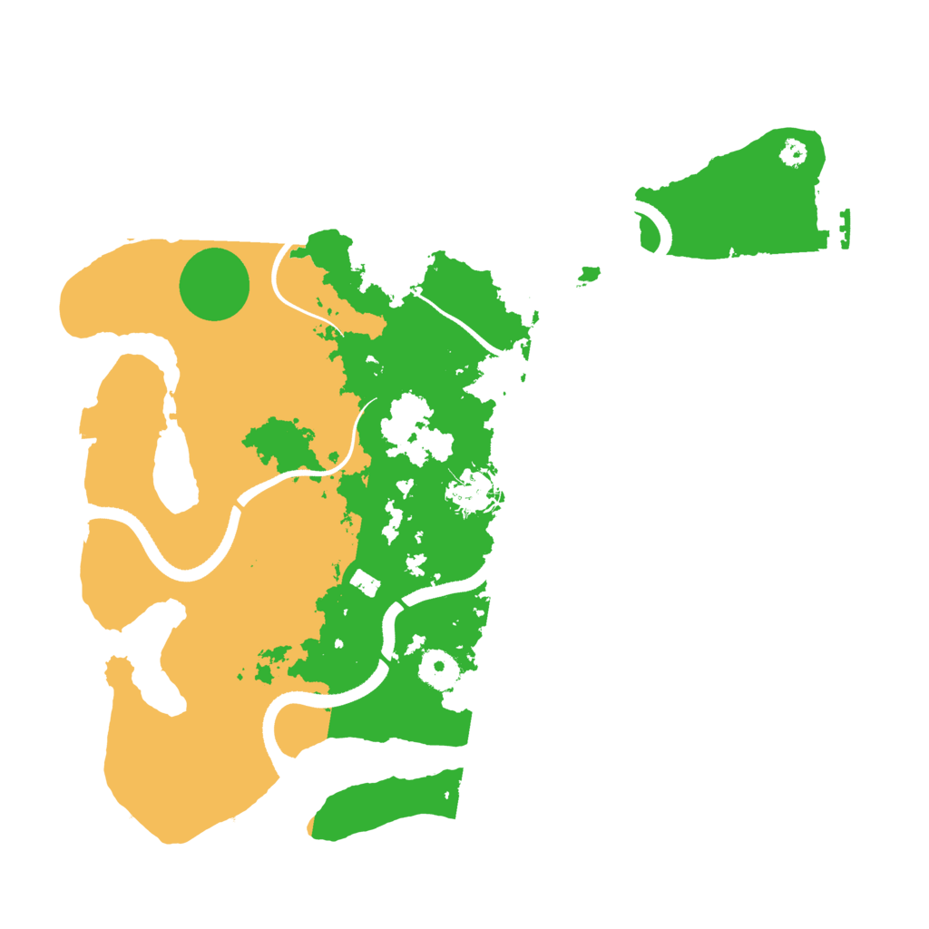 Biome Rust Map: Procedural Map, Size: 3500, Seed: 75466