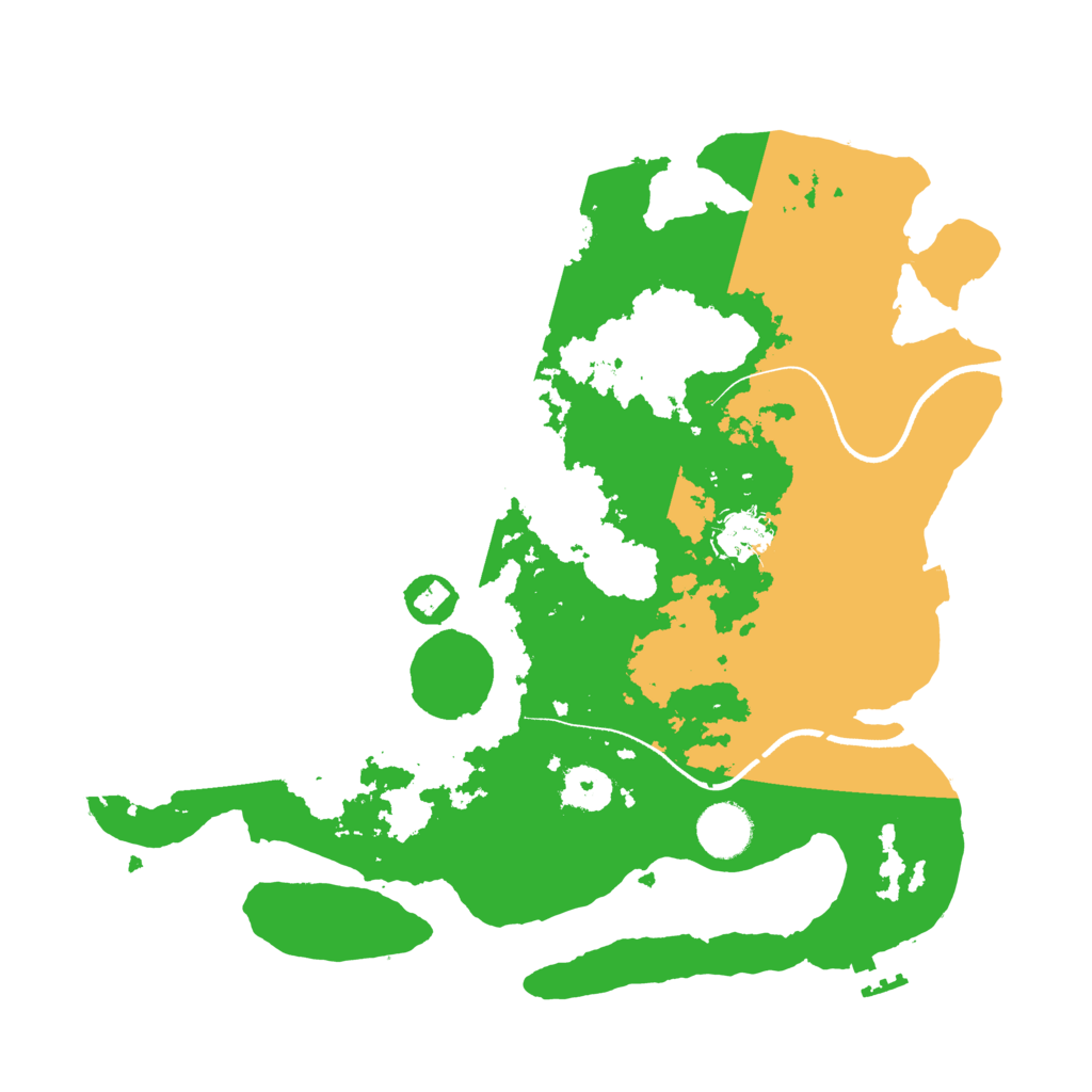 Biome Rust Map: Procedural Map, Size: 3500, Seed: 77777
