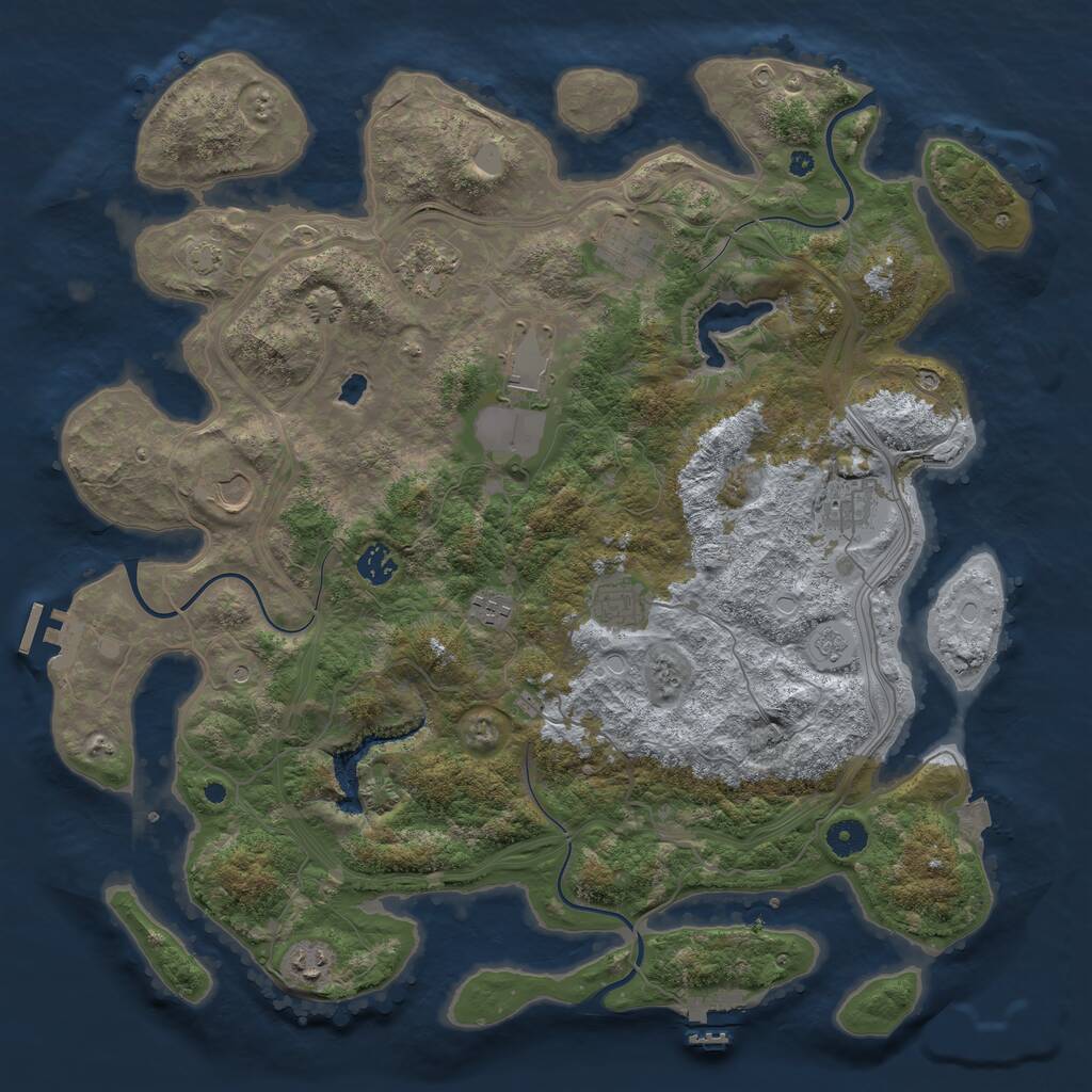 Rust Map: Procedural Map, Size: 4250, Seed: 1997602594, 15 Monuments