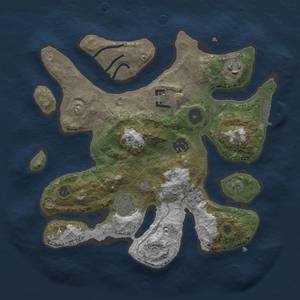 Thumbnail Rust Map: Procedural Map, Size: 3000, Seed: 17773, 9 Monuments