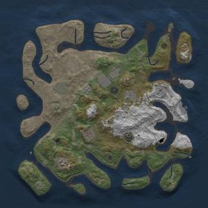 Thumbnail Rust Map: Procedural Map, Size: 4000, Seed: 45000, 12 Monuments