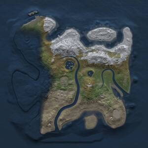 Thumbnail Rust Map: Procedural Map, Size: 2500, Seed: 31410, 5 Monuments