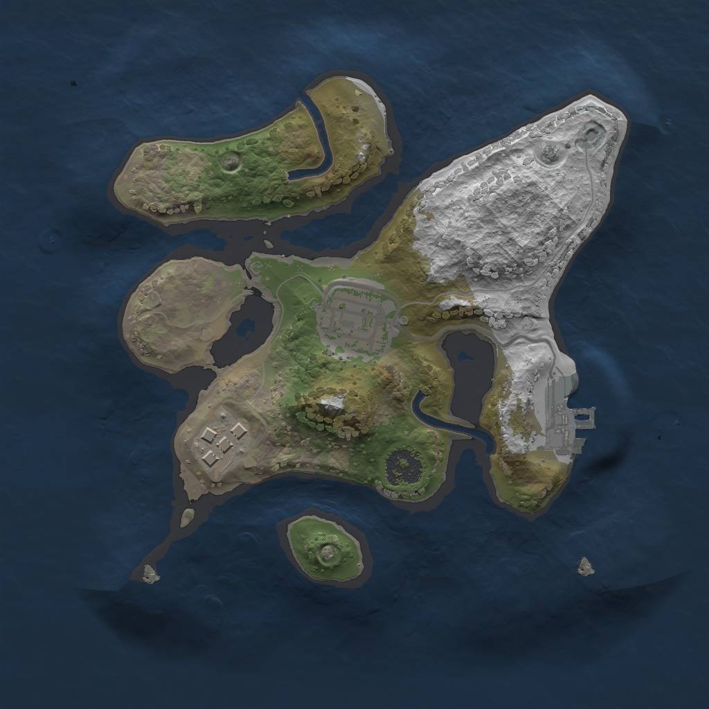 Rust Map: Procedural Map, Size: 2000, Seed: 708, 5 Monuments