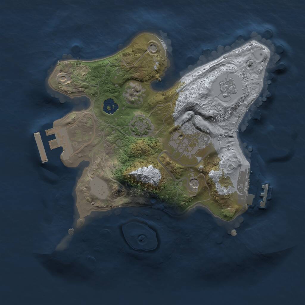 Rust Map: Procedural Map, Size: 2000, Seed: 708, 7 Monuments
