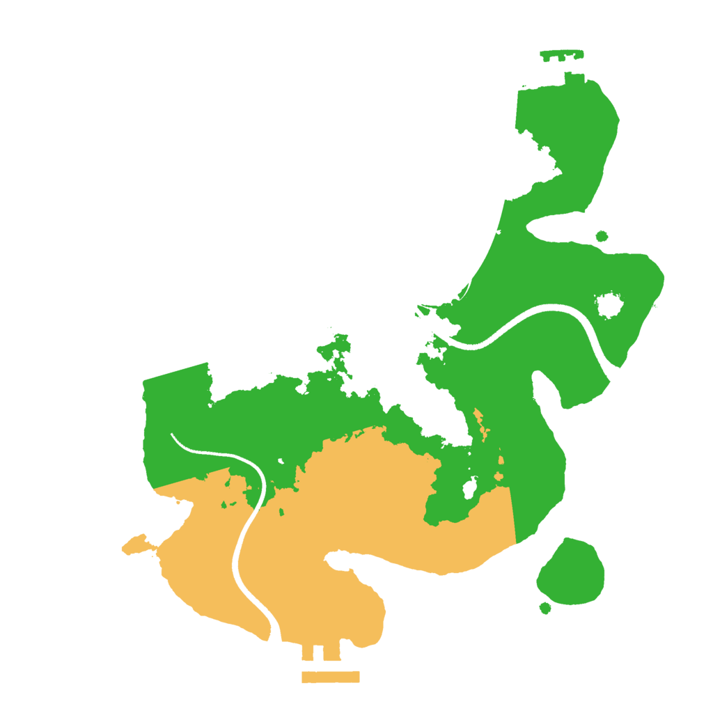 Biome Rust Map: Procedural Map, Size: 2500, Seed: 2985