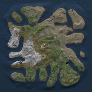 Thumbnail Rust Map: Procedural Map, Size: 3750, Seed: 1118225072, 14 Monuments