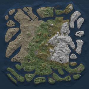 Thumbnail Rust Map: Procedural Map, Size: 5000, Seed: 741776, 14 Monuments