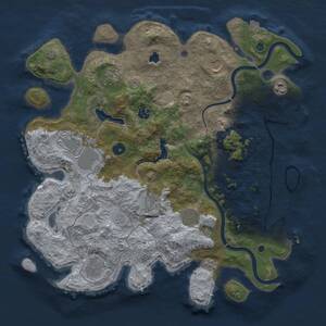 Thumbnail Rust Map: Procedural Map, Size: 4000, Seed: 135, 16 Monuments