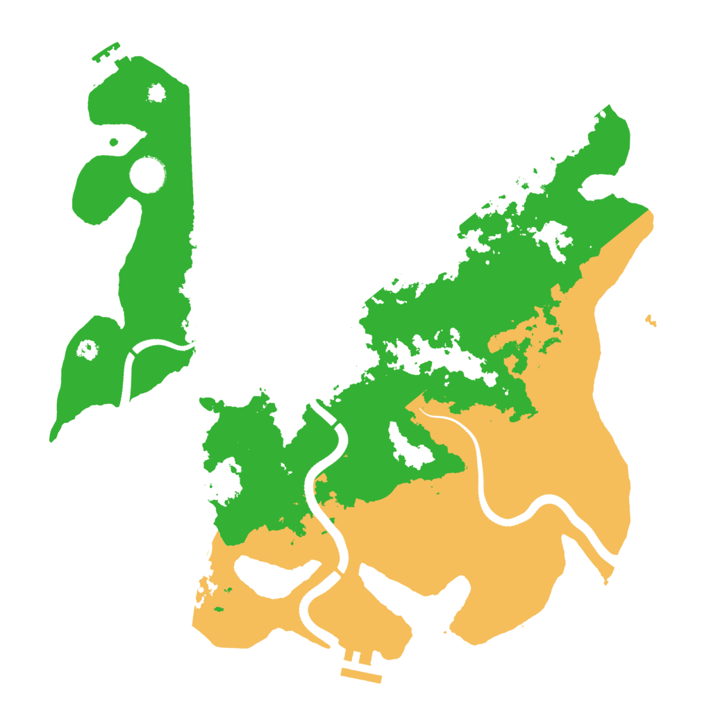 Biome Rust Map: Procedural Map, Size: 3500, Seed: 30544