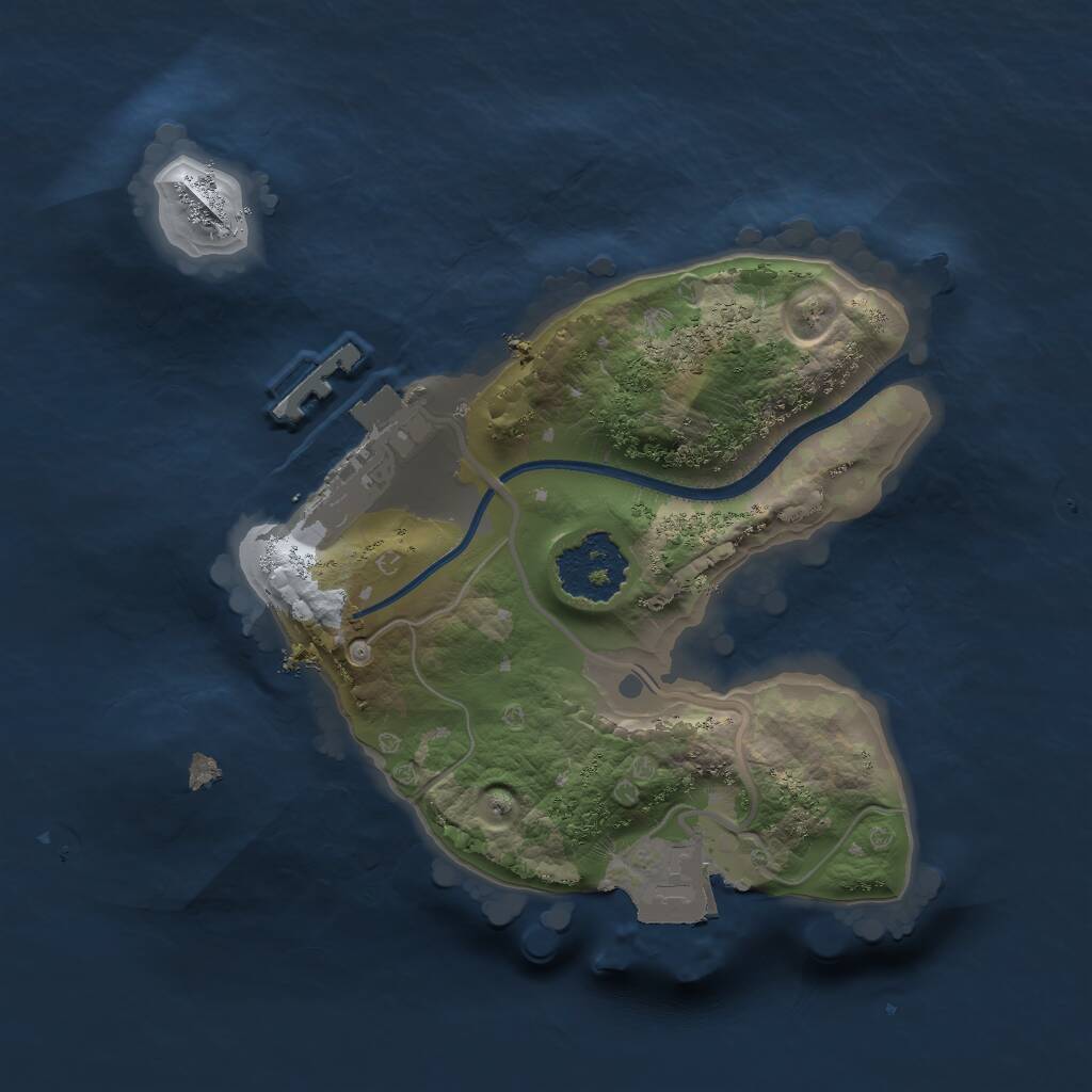 Rust Map: Procedural Map, Size: 1610, Seed: 1320582817, 2 Monuments