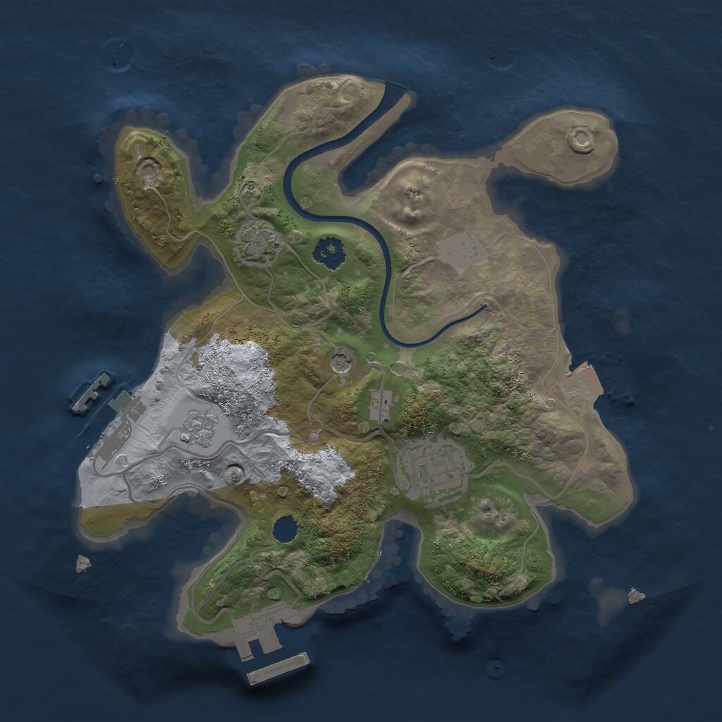 Rust Map: Procedural Map, Size: 2288, Seed: 447, 7 Monuments