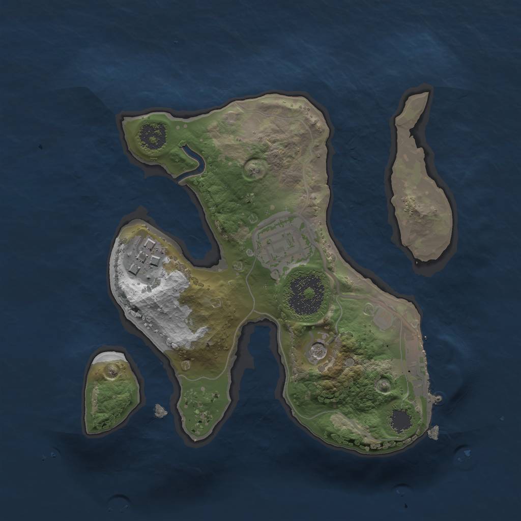 Rust Map: Procedural Map, Size: 2000, Seed: 232794107, 6 Monuments