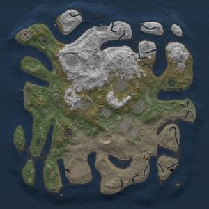 Thumbnail Rust Map: Procedural Map, Size: 4200, Seed: 2046114654, 16 Monuments