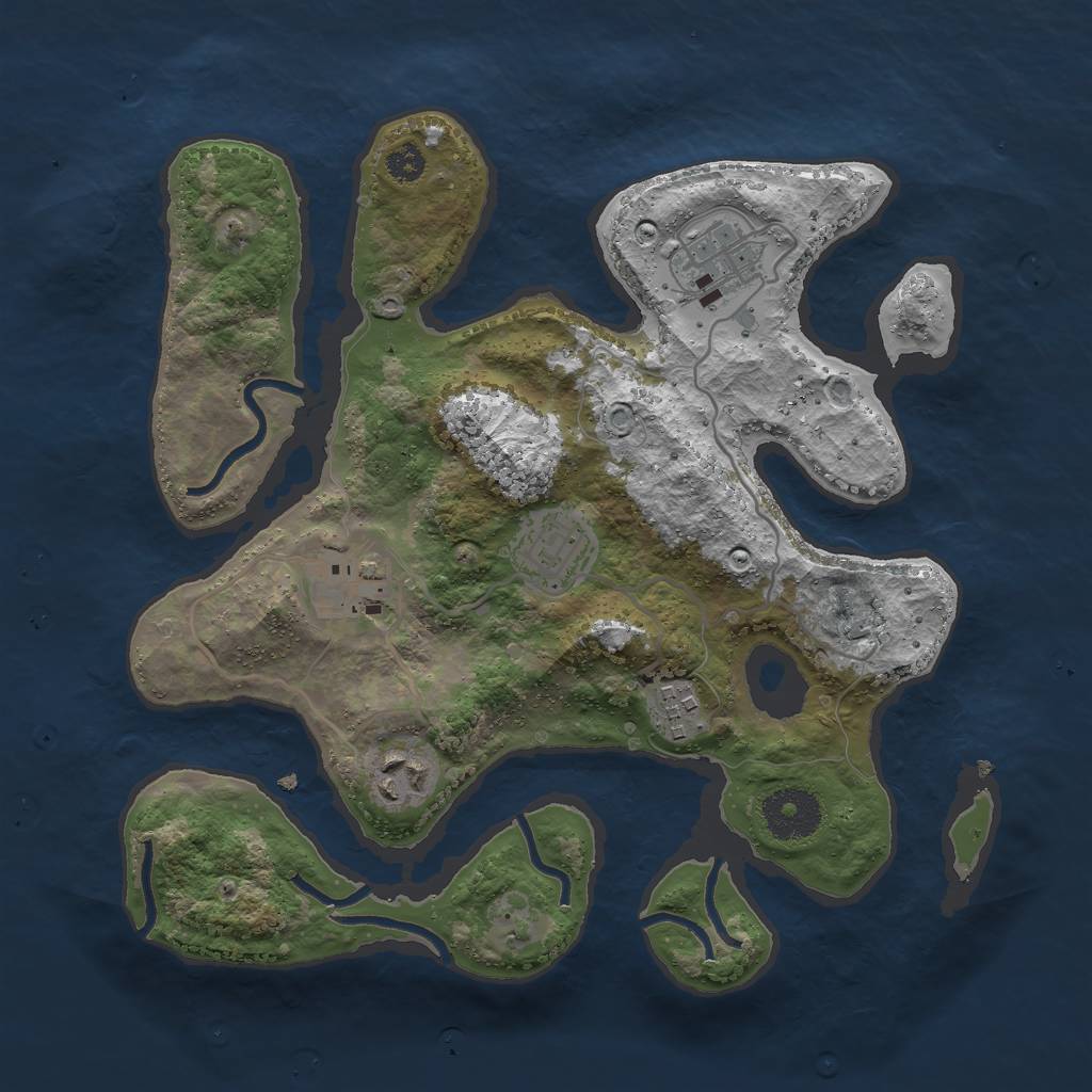 Rust Map: Procedural Map, Size: 3000, Seed: 89, 7 Monuments