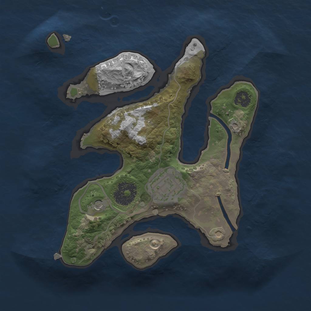 Rust Map: Procedural Map, Size: 2000, Seed: 156, 4 Monuments