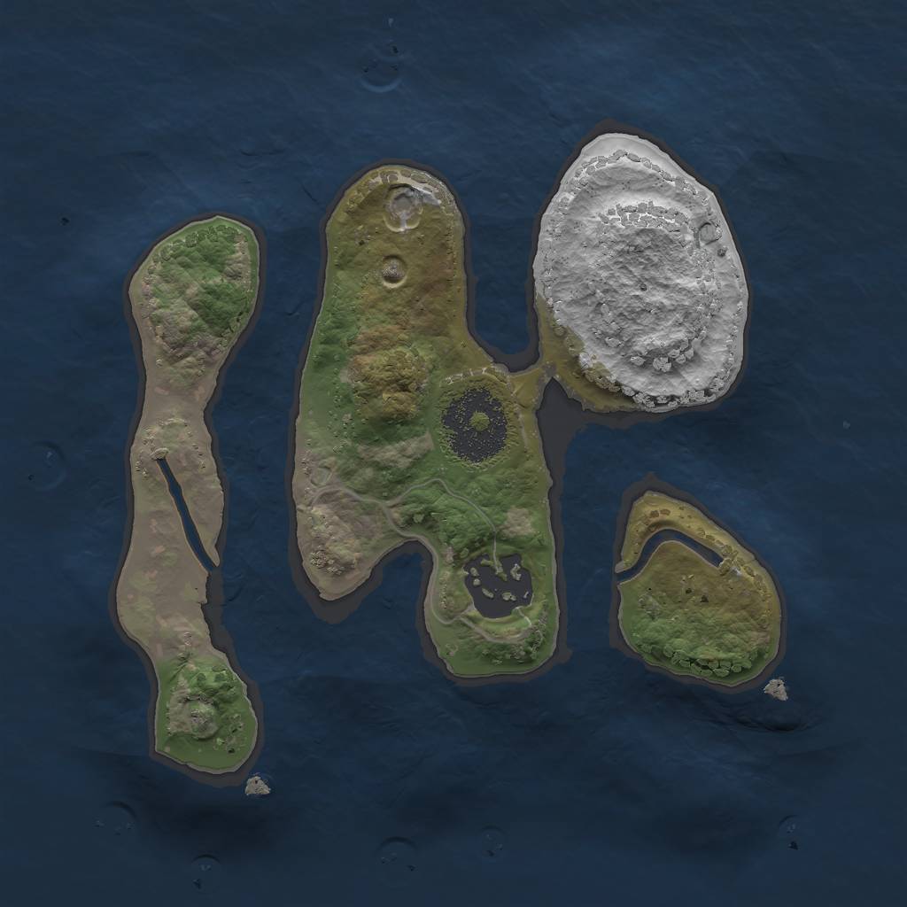 Rust Map: Procedural Map, Size: 2000, Seed: 153, 3 Monuments