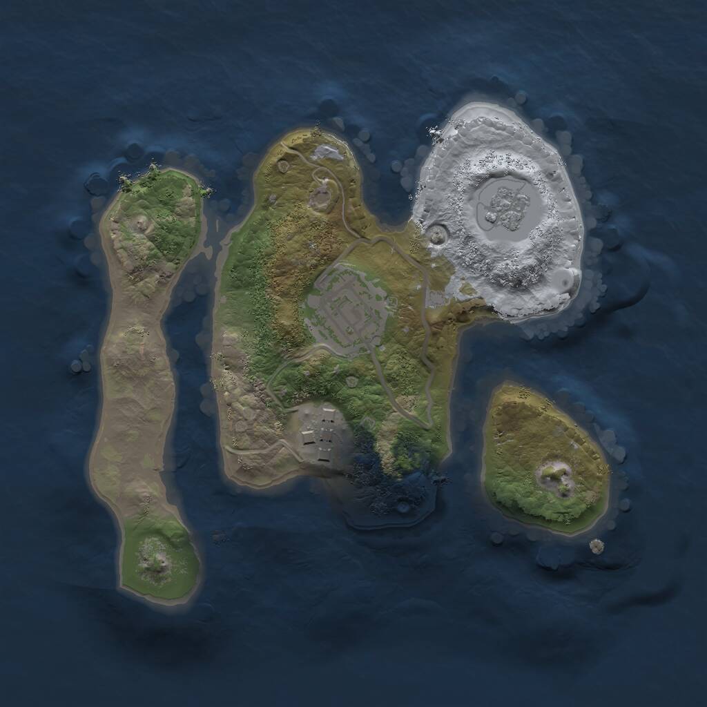 Rust Map: Procedural Map, Size: 2000, Seed: 153, 4 Monuments
