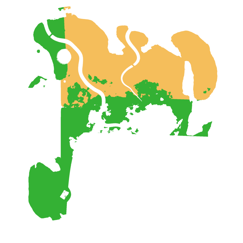 Biome Rust Map: Procedural Map, Size: 3000, Seed: 1000010