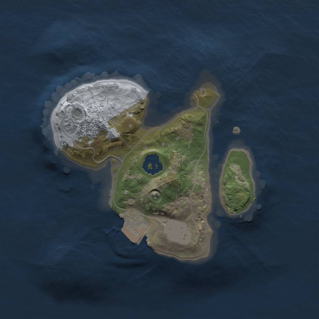Rust Map: Procedural Map, Size: 1600, Seed: 621, 1 Monuments