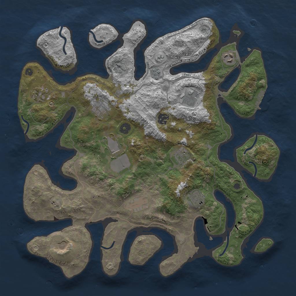 Rust Map: Procedural Map, Size: 4000, Seed: 755312141, 15 Monuments