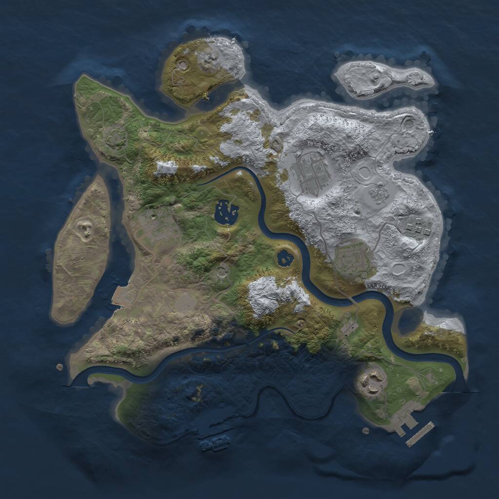 Rust Map: Procedural Map, Size: 3000, Seed: 1669192019, 12 Monuments