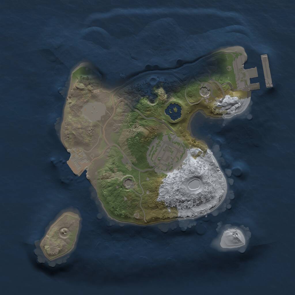 Rust Map: Procedural Map, Size: 1800, Seed: 42143751, 4 Monuments