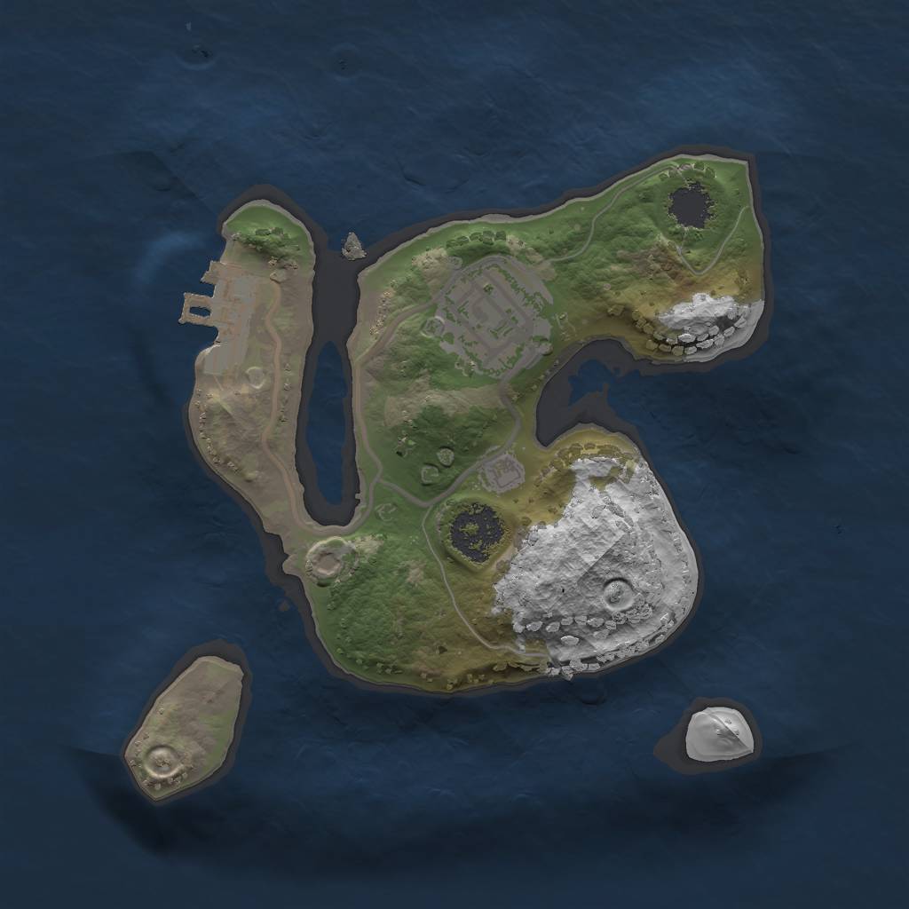 Rust Map: Procedural Map, Size: 1800, Seed: 42143751, 4 Monuments