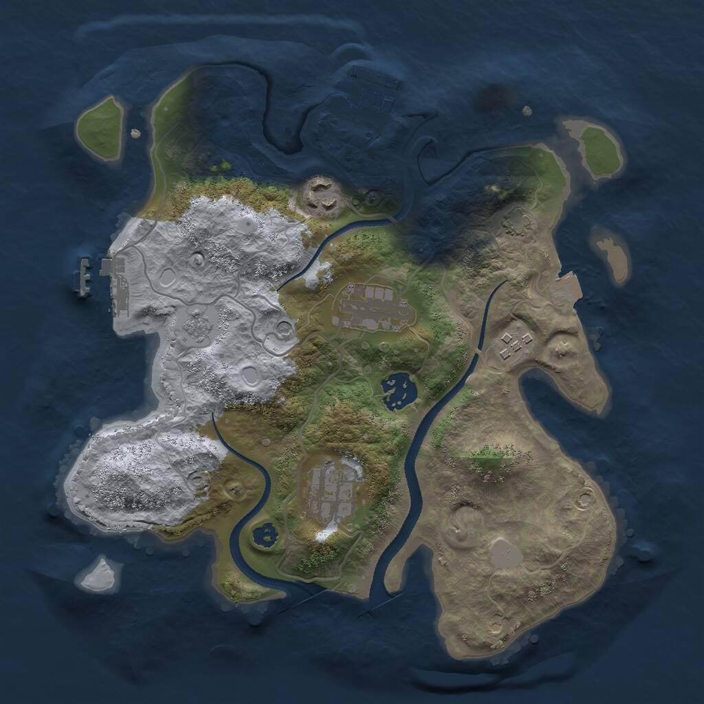 Rust Map: Procedural Map, Size: 2900, Seed: 2142069, 11 Monuments